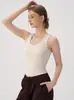 Colete de yoga transfronteiriço estilo europeu e americano para mulheres, gola U, sem mangas, secagem rápida, justo ao corpo, adequado para corrida ao ar livre, treinamento e atividades de fitness