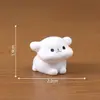 Lindo peluche de cachorro blanco acostado Muñeca Casa Decoración DIY Accesorios Escritorio Paisaje Micro Adornos Pequeños
