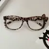 2026 Nuevo Milenio Kitty Montura de Gafas con Estampado de Leopardo Chica Linda Picante Dulce Fresca Versátil Se Puede Usar Sin Maquillaje Vintage Y2K