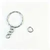 Accesorios para Joyería Llavero con Cadena de Cuatro Eslabones, Llavero de Anilla Plana, Accesorio de Llavero de Anilla Abierta