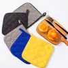 Tela de toalla de algodón puro, en stock, transfronteriza, tapete resistente al calor con recubrimiento de plata, tapete anti-quemaduras para ollas, tapete para platos, guantes para horno de microondas y agarradera