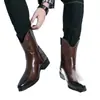 Zapatos de Hombre Transfronterizos Estilo Nuevo Botas Vaqueras Occidentales Zapatos de Caña Alta Hombres Comercio Exterior Puntiagudos Casuales Botas de Cuero Hombres Botas Martin Europeas y Americanas Hombres