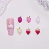 Decorações de Arte para Unhas de Morango Cartoon Tamanhos Mistos Pequenos Acessórios de Resina 3D DIY Brincos Presilhas de Cabelo Acessórios de Decoração de Unhas
