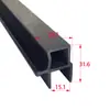 Ranura para tarjeta de perfil duro de PVC puerta de vidrio puede procesar tira de goma para producir vitrina para muestra material de forma vertical