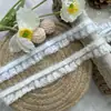 Renda Elástica de 2,5cm + Renda de Lã Tecida Acessórios para Vestuário Atacado Em Estoque Acessórios de Renda de Algodão Renda para Roupas