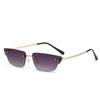Nuevos Lentes de Sol Cuadrados de Borde Cortado Gafas de Sol de Tendencia de Moda Europea y Americana Gafas de Sol para Mujer Celebridad de Internet Estilo Callejero Gafas de Sol Sin Montura
