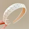 Diadema de tela de alta gama para otoño e invierno, extra ancha, adelgazante, estilo coreano, pinza para el pelo de terciopelo para mujer