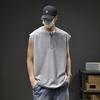 Chaleco con Media Cremallera de Textura Gofrada Fresco y Transpirable para Hombre Camiseta sin Mangas Verano 2025 Chaleco Holgado