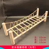 Adorno de Puente Colgante de Madera Maciza Escenario Modelo de Puente de Cuerda Decoración Micro Paisaje Puente de Arco Bonsái Candado de Hierro Hecho a Mano Puente Pequeño