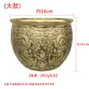 Ornamento de Tanque de Água Todo em Cobre com Dragões Duplos para Riqueza, Artesanato Feng Shui, Decoração de Sala de Estar em Casa, Presente de Inauguração, Cobre Puro