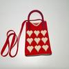 Bolsa Mini para Teléfono Móvil Color Dopamina Bolsa Tejida Xiaozhong Coreana Combinable de Un Hombro Cruzada Monedero Bolso de Mano