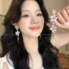 Pendientes Florales Dulces Estilo Vacaciones Súper Hada para Mujer, Pendientes Coloridos de Playa que Hacen que el Rostro se Vea Más Pequeño, Accesorios para Orejas Versátiles y Elegantes