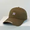 Boné de Baseball de Alta Qualidade com Bordado Floral, Aba Rígida para Mulheres, Estilo Novo, Circunferência da Cabeça Grande, Aba Larga, Emagrecimento Facial, Estilo Coreano, Chapéu Casual Versátil