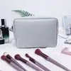Bolsa de Maquiagem com Logo Personalizado, Armazenamento de Viagem, Leve, Bolsa de Mão de Grande Capacidade, Padrão de Bolsa de Maquiagem Listrada, Despertador, Caneca