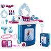 Casa de juego de cocina Frozen Disney, carrito, maleta, tocador de juguete, princesa Elsa, juguete para niña