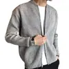 Suéter de punto de talla grande europeo más vendido transfronterizo chaqueta cárdigan para hombre cálida ajustada negocios fábrica al por mayor