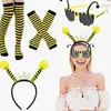 Disfraz de Abeja para Fiesta de Halloween Alas Accesorios Ropa de Abeja Disfraz Set de Diadema y Gafas de Abeja
