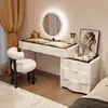 2026 Nuevo Tocador de Madera Maciza Dormitorio Simple Moderno Pequeño Estilo Crema Mesita de Noche Mesa de Maquillaje Tocador Gabinete Integrado