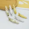 16*57mm Aleación Hueca Tallada Flor Horquilla DIY Accesorios de Joyería Estilo Antiguo Adorno para el Cabello de Metal Kit de Materiales