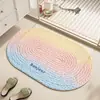 Tapete de banheiro fresco e simples, absorvente de água e de secagem rápida, pode ser cortado no tamanho, tapete de piso de terra de diatomáceas, resistente ao desgaste e antiderrapante