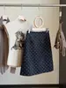 Falda corta de ante con lunares estilo coreano para mujer, nueva de otoño, de cintura alta, adelgazante, moderna, versátil, línea A, bodycon