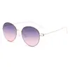 Gafas de Sol Ligeras de Metal con Montura Fina Anti-UV y Patillas Flexibles para el Viaje Diario Wm21016