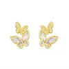 Nuevo Diseño Único de Nicho Dulce Belleza Circonita Mariposa Top para Oreja Moda Femenina Lujo Ligero Joyería para Orejas Elegante de Gama Alta
