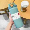 Taza Térmica de Acero Inoxidable de Gran Capacidad con Correa y Popote, de Moda