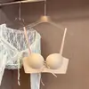 Sujetador de Espalda Grande en Forma de U con Cordón para Pechos Pequeños, Efecto Realzador y Agrandador, Sujetador Sexy para Mujer sin Aros, Levanta y Anti-Caída, Sujetador Cómodo