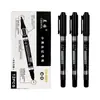 Rotulador Fino de Doble Punta Pequeño 120 Negro Secado Rápido Base Agua Marcador de Arte Dibujo Caja Marcador de Aceite Extra Fino