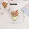 Broche de Muñeca de Peluche de Dibujos Animados Oso Helado Correa de Muñeca Accesorios Bolso de Muñeca Llavero Colgante Joyería