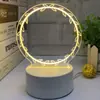 Suministro directo de fábrica tablero de mensajes luminoso 3D luz de noche DIY tablero de escritura luminoso en blanco borrable luz de noche ambiental