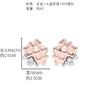 Pendientes de gofre originales europeos y americanos, con pasador de plata 925, pendientes de circonita de alta calidad, venta al por mayor, pendientes de nicho de moda para mujer