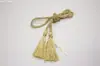 Cor dourado claro e prata haste de ombro reta bola corda de três fios tira de amarração com borla dupla 0,3 corda decorativa borla pendurada 65CM acessórios