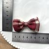 KT cuadros rojo vino lazo seda dorada accesorios de tela diy tocado funda para teléfono móvil pinza para el cabello calcetines zapatos flor accesorios de ropa