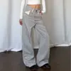 Pantalones de rayas estilo 'old money' americano, unisex, adecuados para primavera y otoño, con caída retro, casuales, de pierna ancha y corte holgado, ideales para el trabajo o el uso diario