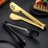 Pinzas para Alimentos de Acero Inoxidable 9.4 pulgadas Semicirculares de Tres Líneas Pinzas para Pan Buffet Barbacoa Pinzas para Bistec Frito Pinzas para Barbacoa