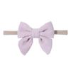 Accesorios para el cabello para niños de Amazon, banda para el cabello con lazo de pana de color sólido, diadema simple a rayas para bebé 2551