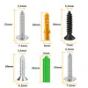 Tornillos Autorroscantes de Acero Inoxidable 304 con Tornillos de Expansión de Plástico Antióxido y Tacos de Nylon Blanco-Verde
