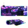 Popular Série Cyberpunk Gaming Mouse Luminoso e Teclado Pad RGB Desk Mat Fábrica Personalizada Atacado