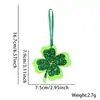 Decoração de Festa Tema Festival Irlandês Pingente de Trevo Verde Arranjo Tema de São Patrício Ornamento Pendente
