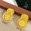 Tienda de Oro Réplica Colgante de Moneda Giratoria Pixiu Chapado en Oro Incrustado de Diamantes Estilo Antiguo, Nuevo Colgante Pixiu de la Fortuna Estilo Chino con Diseño Tradicional Chino