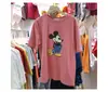 Nueva Camiseta 2021 para Mujer Verano Mujer Coreana Talla Grande Longitud Media Dibujos Animados Manga Corta Camiseta Suelta Pequeña para Mujer