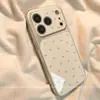 Adequado para capas de celular Apple 18 Pro Max e iPhone 17, apresentando um design de cobertura total, um estilo coreano minimalista e um sofisticado laço de tela cheia