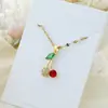 Colar de Aço Titânio Leve de Luxo para Mulheres, Não Desbota, Versátil, Pingente de Alto Padrão, Design Exclusivo, Corrente Simples para Clavícula, Exclusivamente para Vendas Transfronteiriças