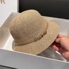 Chapéu de pescador de fivela de cinto japonês primavera e verão moda feminina à prova de sol elegante chapéu de bacia oco respirável chapéu de sol de viagem