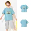 Camiseta de Manga Curta Balabala para Meninos Camiseta Básica Infantil Nova 2025 Roupa Infantil Verão Crianças Maiores Top Versátil e Confortável