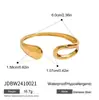 Diseño Minimalista Acero Inoxidable 18K Color Block Pulsera Abierta Lisa Lujo Ligero Joyería Transfronteriza de Gama Alta