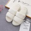 Comércio Exterior Chinelos Peludos Amazon para Uso Doméstico Dois Chinelos Peludos de Uso Externo de Bico Aberto Sapatilhas de Algodão para Mulheres Sapatos Quentes Femininos