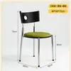 Silla Bauhaus Berg Usada Silla de Mesa de Comedor de Madera Maciza Silla con Sensación de Lujo Ligero Gama Alta Silla con Respaldo Retro Nórdico Francés